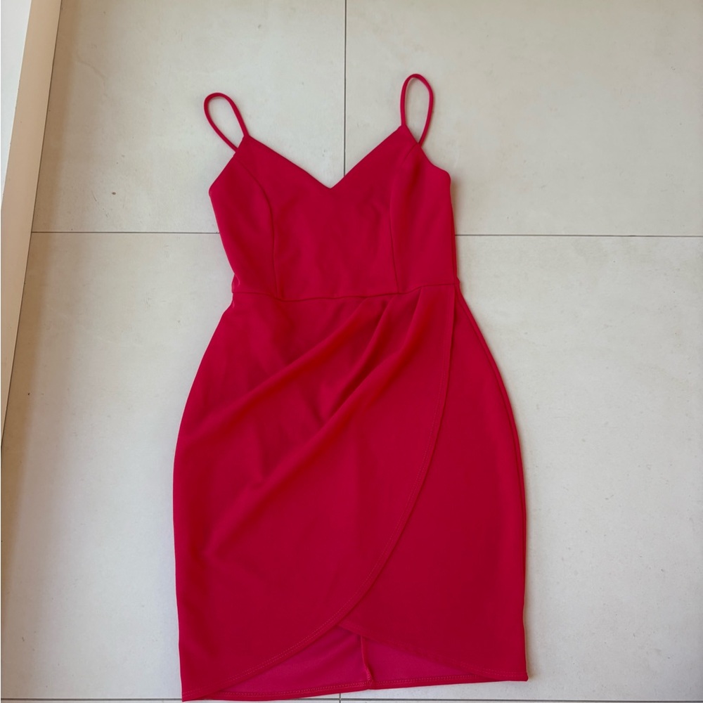 Lulu's Never Worn Red Ruched Sheath Mini Dress